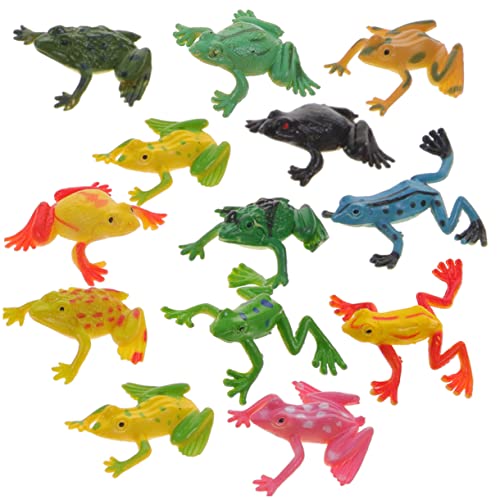 ibasenice 24 Stück Simulationsfrosch Frösche Modelldekor Frösche Modell kleine Frösche lebensechte Frösche Dekorationen Frösche Figurendekor kleine frösche PVC von ibasenice