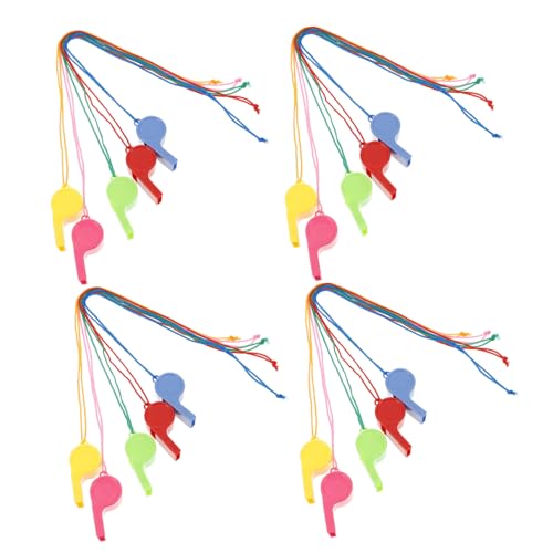 ibasenice 24 Stück Teiliges Buntes Sportpfeifen mit Praktischer Trageschlaufe Leichte Kinderpfeifen für Schiedsrichter Training Schule und Outdoor für Spiel und Zufällige Zufällige Farbe von ibasenice