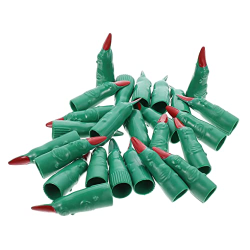 ibasenice 24 Stück Teiliges Halloween Fake Fingernägel Grüne Cosplay Nagelabdeckungen für Horror und Hexenpartys Künstliche Nägel zum Aufkleben für Kostüm und Streichspaß von ibasenice