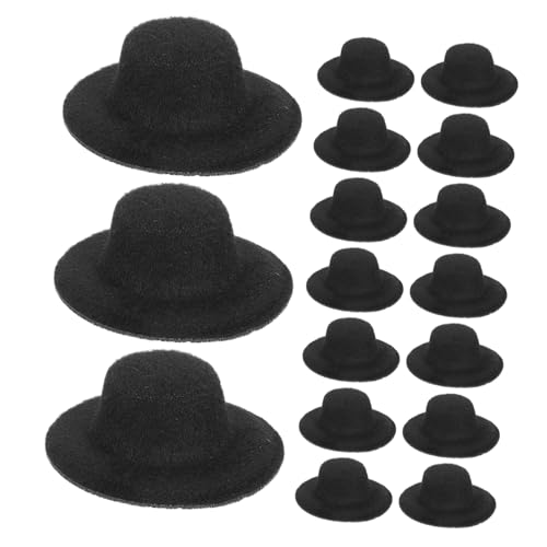 ibasenice 24 Stück Teiliges Mini Filzhüte Miniatur-mützen für Puppen DIY Bastelprojekte Leichte Schwarze Mini-zylinder mit Vintage-charme Festliche Weihnachtsbaumdekoration und von ibasenice