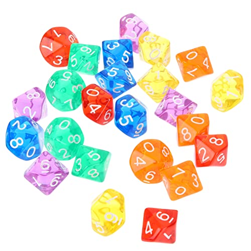 ibasenice 24-Teiliges Set Würfel intelligente Spiele Kartenspiel Mathe настольные игры zabawki stymulujące rozwój spielsachen The Game Mathe-Spiele Tischspiele für Erwachsene Acryl von ibasenice