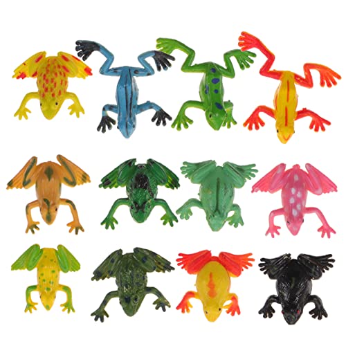 ibasenice 24St Simulationsfrosch Frösche Figuren kleine Froschfiguren Frösche Modelldekor Frösche kleine Frösche simulieren simulierte Froschverzierung Frösche Dekorationen PVC von ibasenice