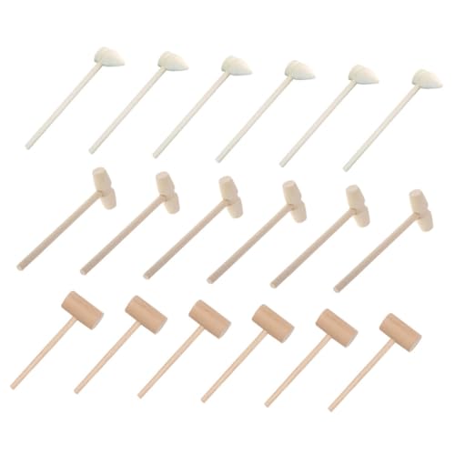 ibasenice 24st Hölzerner Hammer Zappeln Babyhammer Hämmer Kind Mini-krabbe Krabben-Hummer-Hammer Würfel Zehn Backschlägel Meeresfrüchte-Hammer -sandhammer Muschelhammer von ibasenice