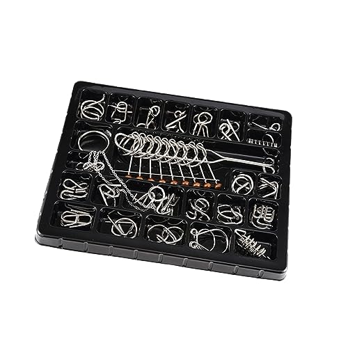 ibasenice 25 Pcs Intelligenz Puzzles Ring Erwachsene Puzzles Gehirn Puzzle Schnalle von ibasenice
