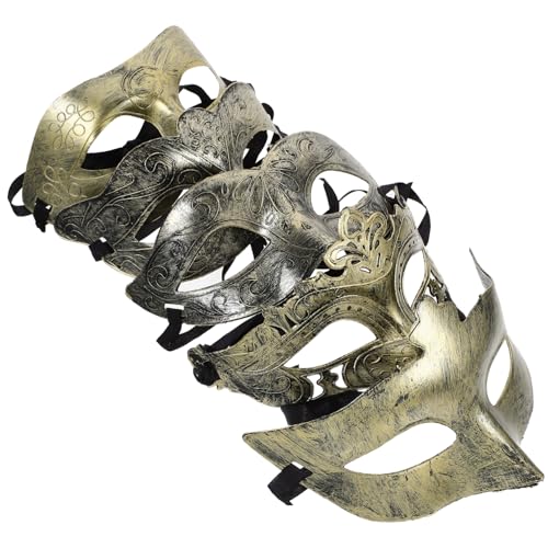 ibasenice 25 Stück Halloween-masken-party-requisiten Party- Maskerademasken Für Paare Kostüm Weibliche Gesichtsmaske Kunstmaske Augenmaske Brillenkettentasche Plastik Golden von ibasenice