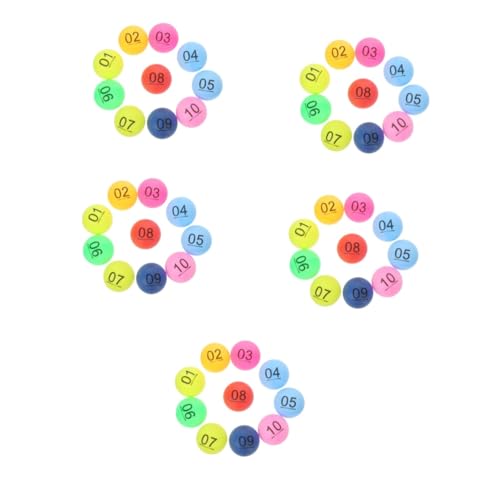 ibasenice 250 STK Farbe Zahlenball lotustal plastikbälle Geburtstagsfeier zocken Draw tischtennisbälle Bälle rufen Ball für die Lotterie Lotterie-Box Plastikkugel Spielball Requisiten pp von ibasenice