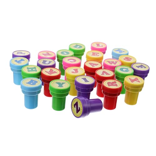ibasenice 26Stücke Teiliges Stempel Mit Umweltfreundliche Plastikstempel Für Kreative Bastelprojekte Schulpreise Und Für Jungen Und Vielseitig von ibasenice