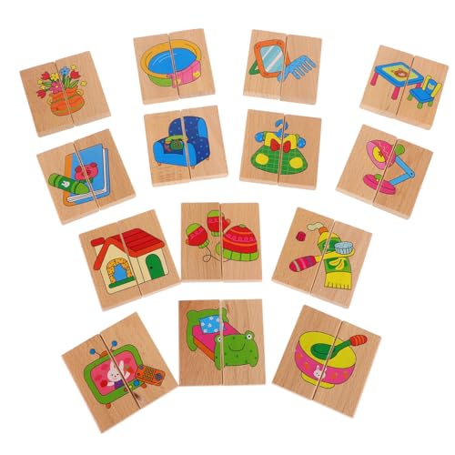 ibasenice Holzspielzeug-Set Für Kinder 28-teilig Pädagogische Bausteine Sicheres Und Unterhaltsames Lernspielzeug von ibasenice