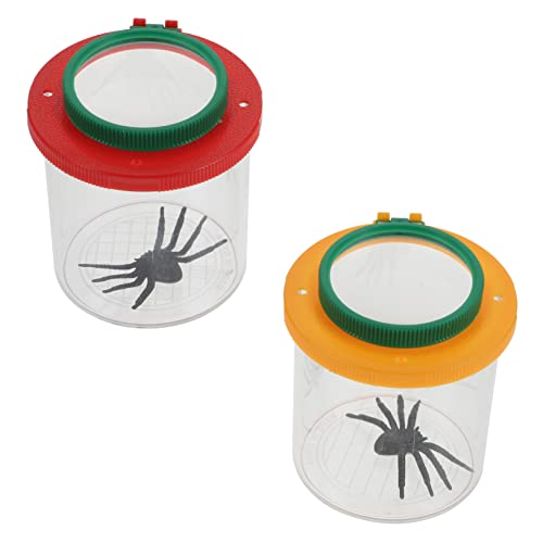 ibasenice 2Er-Box Beobachtungsbox für Insekten Kästen für Insekten Insektenfänger für Kinder Spielzeuge Staubsauger Insektenbeobachter vergrößernder Insektenbetrachter Lupe von ibasenice
