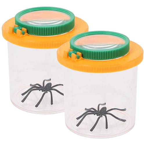 ibasenice 2Er-Box Beobachtungsbox für Insekten Schmetterlings-Kit Lupe Insektenfänger-Kit für outdoorspielzeug Outdoor Container Vergrößerungsbehälter Zuschauer Acryl von ibasenice