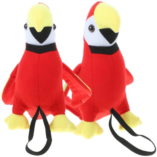ibasenice 2Er-Set Plüschpapagei Mit Verstellbaren Riemen – Realistisches Piratenkostüm-Accessoire Für Kinder-Halloween Piraten-Mottopartys Und Tropische Luau-Dekoration rutschfeste von ibasenice