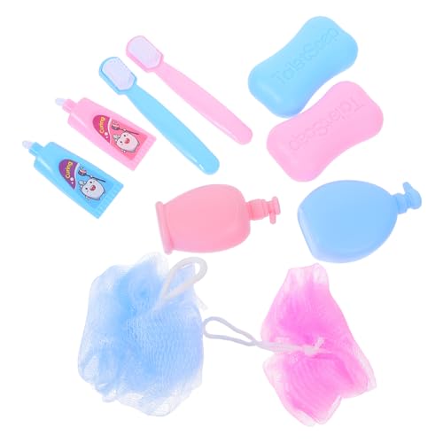 ibasenice Jungen- Und Mädchenfreundliches Miniatur-puppenhauszubehör 2 Sets Inklusive Mini-toilettenartikeln Zum Spielen Im Badezimmer von ibasenice