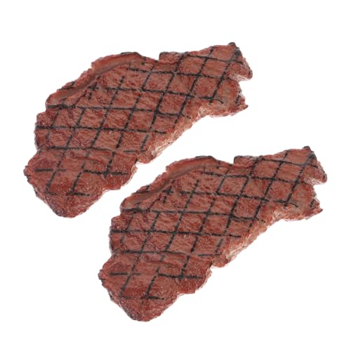 ibasenice 2Pcs Food-Modell Dekorative Steak-Attrappe - -Steak Simulationssteak künstliches Steak Prop Essen Kochspielzeug simuliertes Essensspielzeug Plastik Brown ibasenice 2Pcs Food-Modell Dekorative Steak-Attrappe - -Steak Simulationssteak künstliches Steak Prop Essen Kochspielzeug simuliertes Essensspielzeug Plastik Brown von ibasenice