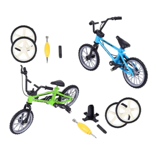 ibasenice 2Sätze Mini Fahrradspielzeug Aus Aluminiumlegierung Für Fingerbikes Teiliges Für Tischspiele Für Erwachsene Zur Stressreduktion Und Unterhaltung von ibasenice