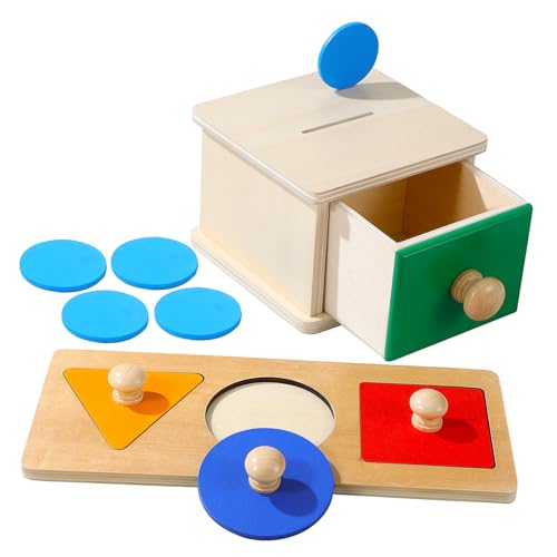 ibasenice 2Satz Teiliges Montessori für Kleinkinder Holzspielzeug mit Münzbox und Geometrischen Puzzle Boards Fördert Objektpermanenz und Motorische Fähigkeiten für Junge Mädchen Ab Jahr ibasenice 2Satz Teiliges Montessori für Kleinkinder Holzspielzeug mit Münzbox und Geometrischen Puzzle Boards Fördert Objektpermanenz und Motorische Fähigkeiten für Junge Mädchen Ab Jahr von ibasenice