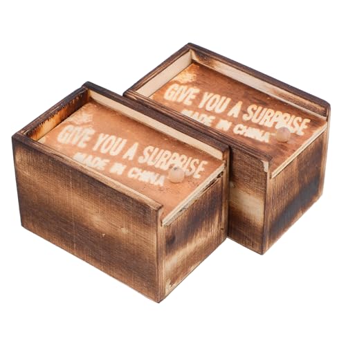 ibasenice 2Satz Tricky Spider Toys Lustige Holz Spinnen Streichspiele für Halloween und Aprilscherze Realistische Dekoration für Erwachsene von ibasenice