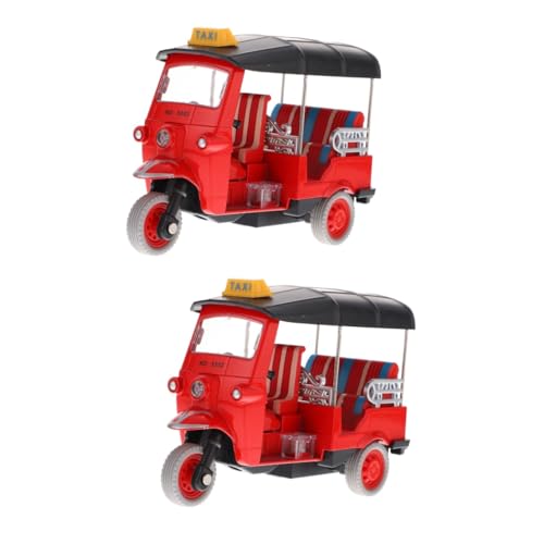 ibasenice 2St Dreirad Spielzeug Mini-Spielzeugautos Rennwagen zurück kinderspielzeug Spielzeug für Kinder Dreiräder für Kinder Kleinkind Dreirad thailändisches dreiradmodell Karikatur Baby von ibasenice