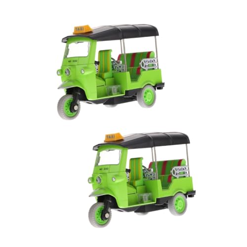 ibasenice 2St Dreirad Spielzeug Kinderspielzeug Spielzeugautos für Kleinkinder Spielzeugbus aus Druckguss Autos Spielzeug Spielzeuge Kinder simuliertes Dreirad Simulation Dreirad Puzzle Baby von ibasenice