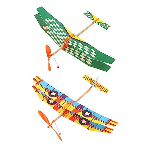 ibasenice Bandbetriebenes Flugzeugmodell Flugzeugspielzeug Zum Zusammenbauen Für Kinder Doppeldeckerflugzeug Flugzeugmodell Flugzeugspielzeug von ibasenice