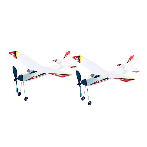 ibasenice Gummiband-Flugzeug 3D-segelflugzeugmodelle Kinder-lernspielzeug Leichtes Tragbares Kinderspielzeug von ibasenice