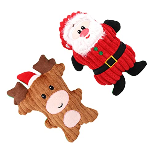 ibasenice 2St Haustier Spielzeug Welpenbeißring Weihnachtsfeier-Dekoration Weihnachtsdekorationen weihnachtsschmuck Kinder Spielzeuge Geschenke Kinderspielzeug entzückende Weihnachtspuppe von ibasenice