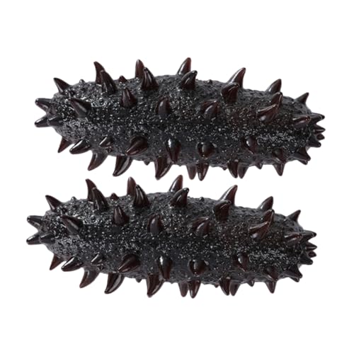 ibasenice 2St Künstliche Seegurke Nuggets Krabbenspielzeug Spielzeugkrabbe Kürbis- Essen der Fall der Gerti b Faux Kleiner Trepang- künstliches Seegurkenmodell PVC Black von ibasenice