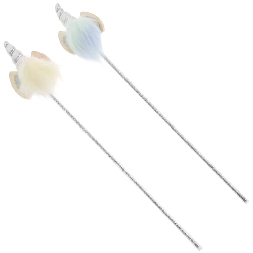 ibasenice 2St Leistungsrequisiten aufleuchtendes Charme Einhorn beleuchten Armbänder zappeln Fairy Wand Kinderkleider Girl Toys Zauberstab für Zauberstäbe für Plastik von ibasenice