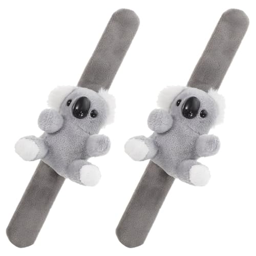 ibasenice 2St Plüschring kindergeburtstags mitgebsel party decoration Kuscheltier-Slap-Armband für Armbänder Figuren Pfote Tiere Partygeschenke Koala-Stofftier PP Baumwolle von ibasenice