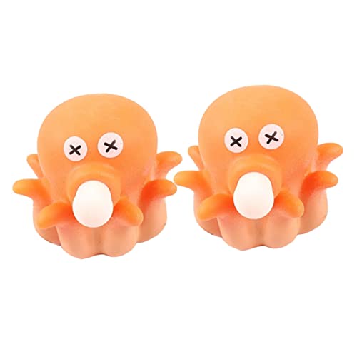 ibasenice 2St Prise Musik für kinderspielzeug Dehnbares Tricky Glowing Toy tragbares Quetschspielzeug Wutabbauspielzeug Office Orange von ibasenice