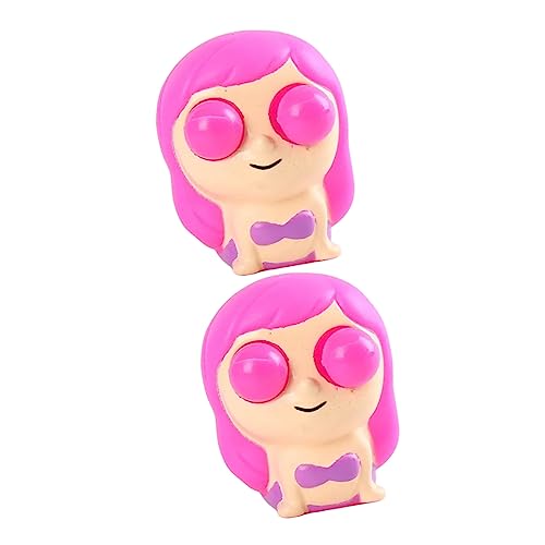 ibasenice 2St Prise Musik für kinderspielzeug Toy spaß funnytoys Partygeschenke Kompaktes Quetschspielzeug quetschen PVC Rosy von ibasenice