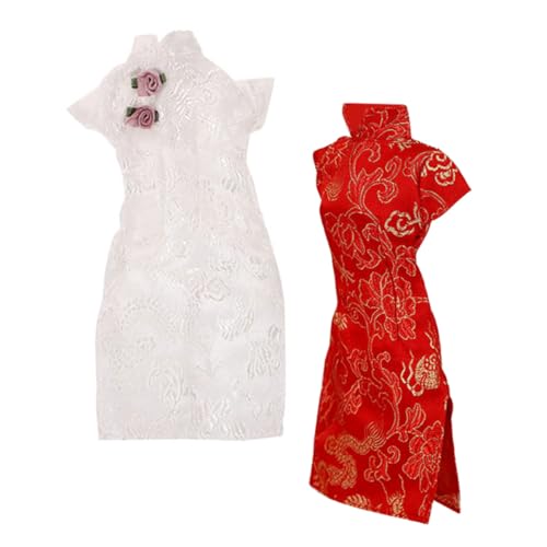 ibasenice 2pcs Puppe Cheongsam Kleid Für Bibble Mädchen Spielzeug Spielzeug Puppe Zarte Puppe Kleidung Set von ibasenice