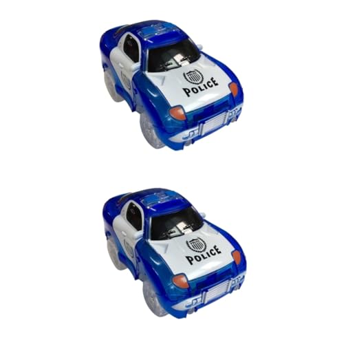 ibasenice 2St Simulationsauto Spielzeugautos beleuchten Spielzeugfahrzeug led-stirnlampen Autospuren Mini-Spielzeug Rennautos Auto-Track-Spielzeug LKW mit Lichtern Kind von ibasenice