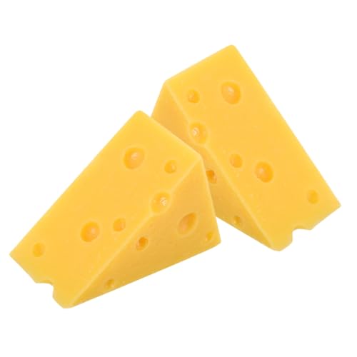 ibasenice 2St Simulationskäsemodell handgemachter künstlicher Kürbis Faux-Mousse-Kuchen Kürbis Dekorationen Simulation Käse Leichtgewichtige Accessoires Käsedekore Home Decore Harz Yellow von ibasenice