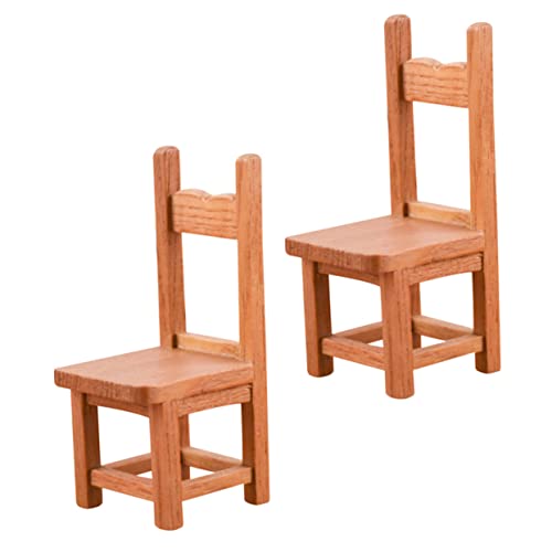ibasenice 2 Stück Lebendige Miniatur-hausstühle Aus Holz Zur Dekoration Sicheres Ornament Für Kinder ibasenice 2 Stück Lebendige Miniatur-hausstühle Aus Holz Zur Dekoration Sicheres Ornament Für Kinder von ibasenice