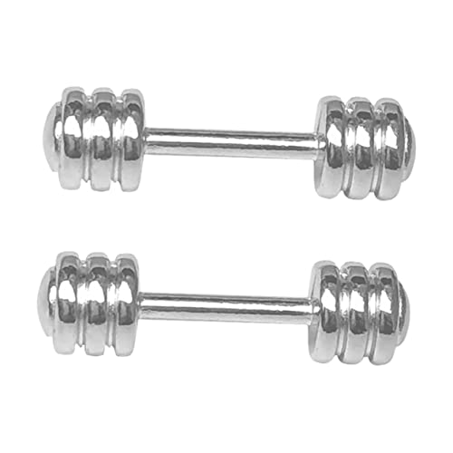 ibasenice 2St Übung mit Metallhanteln für kinderspielzeug raumdeko hühner Fun Toy kleines Hantelspielzeug das kleinste der Welt Mini-Hantel Silver von ibasenice