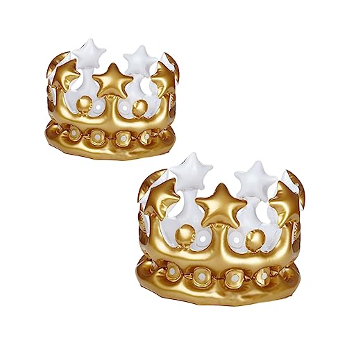 ibasenice 2St aufblasbare PVC-Spielzeuge aufblasbare Krone Kronmänner Kronenballon aufblasbare Kostüme Neon igelkostümkinder fashing costume dekorativer Kronenhut Partyzubehör Golden ibasenice 2St aufblasbare PVC-Spielzeuge aufblasbare Krone Kronmänner Kronenballon aufblasbare Kostüme Neon igelkostümkinder fashing costume dekorativer Kronenhut Partyzubehör Golden von ibasenice