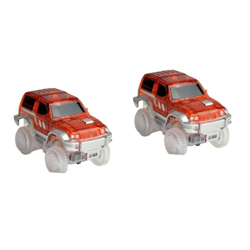 ibasenice 2St kleines Auto Spielzeug Mini-Auto-Spielzeug Kinder puppenwagen kinderspielzeug Auto Autospur leuchtende Spielzeuge Rennautos Auto-Track-Spielzeug elektrisch mit Lichtern Modell von ibasenice