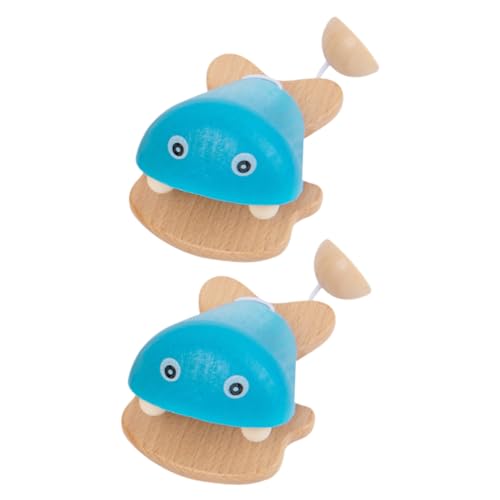 ibasenice 2Stücke Holz Castanet Fischform Bildungsmusikinstrument Für Vorschulmusikinstrumente Für Kreatives Und Musikalische von ibasenice