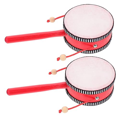 ibasenice 2Stücke Trommel Kreatives Vintage Drum Für Kognitionsspielzeug Musikalität Und Koordination von ibasenice