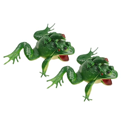 ibasenice 2er Set Grüne Froschfiguren Miniatur Froschspielzeug Für Dekoration Für Das Kinderzimmer Realistische Nachbildung Von Fröschen Für Kreative Spiele von ibasenice