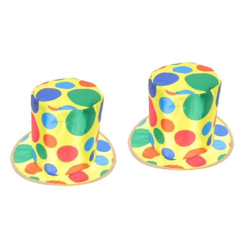 ibasenice 2st Clown-Hut Mützen Und Hüte Für Herren Clownkostüm Für Kinder Großer Clown-kostümhut Cosplay-kostüm Für Clown Clownhüte Verrückte Hüte Erwachsene Clownhut Clown-zubehör Polyester von ibasenice