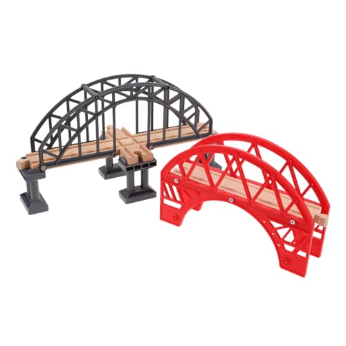ibasenice Eisenbahn-brückenspielzeug Für Jungen Und Mädchen 2-teiliges Holzbrückenpfeiler-Modelleisenbahn-spielzeugschienenset Pädagogisches Spielzeug Für Jungen ibasenice Eisenbahn-brückenspielzeug Für Jungen Und Mädchen 2-teiliges Holzbrückenpfeiler-Modelleisenbahn-spielzeugschienenset Pädagogisches Spielzeug Für Jungen von ibasenice