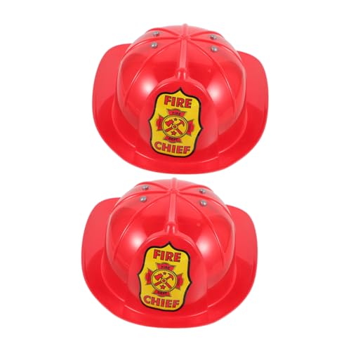 ibasenice Echtes Feuerwehrhelm-zubehör Für Kinder: Roter Feuerwehrchef-kostümhut Aus Kunststoff Sicherheitsverkleidung Für Jungen von ibasenice
