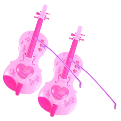 ibasenice 2st Kinderinstrument Kindergeige Für Anfänger Kinderspielzeug Violine Musikspielzeug Für Kindergeige Musikspielzeug Pädagogisches Violine Plastik von ibasenice