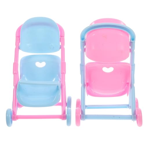 ibasenice 2 Stücke Baby Puppe Kinderwagen Spielzeug Für Kleinkinder Realistische Kinderwagen Faltbare System Für Säuglinge Mädchen Kinder Rollenspiel von ibasenice