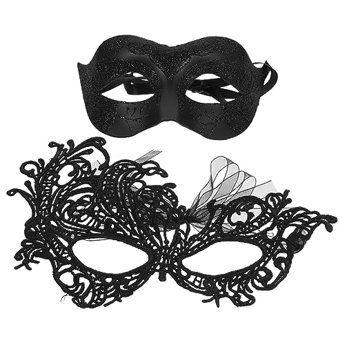 ibasenice 2st Kostüm-gesichtsmaske Geheimnisvolle, Lustige Spitzenmasken Karneval-masken Ballmasken Für Den Maskerade-party-maske Baby Kuscheltier Erwachsener Fräulein Plastik Kopfbedeckung von ibasenice