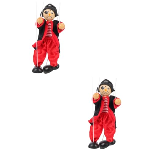 ibasenice 2st Marionette Clown-Puppen Bauchrednerpuppe Erwachsene Puppe Juguetes Adultos Piratenspielzeug Spielzeuge Stoff Requisiten Den Kind von ibasenice
