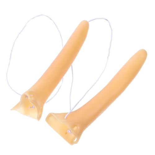 ibasenice 2st Mit Langer Nase Kleine Lange Nasenstütze Maskerade Party Nasenstütze Cosplay-requisite Halloween Hexennase Nase Verkleiden Lange Nasenprothese Hexennasenkostüm Vinyl Khaki von ibasenice