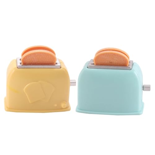 ibasenice 2stücke Miniatur Toaster Mini Zubehör Für Puppenhäuser Dekoratives Spielzeug Für Rollenspiele Und Sammlungen von ibasenice