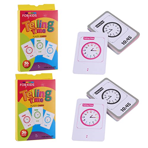 ibasenice 2st Modell Einer Digitalen Spielzeuguhr Lernspiel Zeit Erzählen Kinderspielzeug Kindern Beibringen, Die Zeit Zu Lesen Pädagogisches Brettspiel Sagende Zeitlehruhr Kupfer Karte von ibasenice